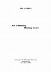 Research paper thumbnail of Art in Memory, Memory in Art (Vol 1, No 2/2009)