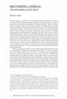 Research paper thumbnail of Becoming Animal or Transversal Politics 39 2 goh Diacritics