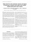 Research paper thumbnail of Right atrial free wall conduction velocity and degree of anisotropy in patients with stable sinus rhythm studied during open heart surgery