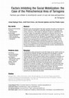 Research paper thumbnail of Espluga Trenc, Josep; Farré Coma, Jordi; Gonzalo Iglesias, Jan and Ana Prades López (2014). “Factors Inhibiting the Social Mobilization: the Case of the Petrochemical Area of Tarragona”. Revista Española de Investigaciones Sociológicas, 146: 191-216. (http://dx.doi.org/10.5477/cis/reis.146.191)