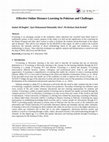 Research paper thumbnail of Effective Online Distance Learning In Pakistan and Challenges