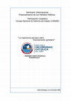 Research paper thumbnail of (2007): “Sistema de Financiamiento de los Partidos Políticos: El caso Peruano”, en Seminario Internacional El Financiamiento de los Partidos Políticos.