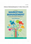 Research paper thumbnail of Marketing Marketing - A Relationship Approach, 3rd edition, 2015, Pearson