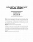 Research paper thumbnail of Profissionalização política, processo seletivo e  recursos partidários: uma análise da percepção dos  candidatos do PT, PMDB, PSDB e DEM nas eleições  para Deputado Federal de 2010 