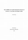 Research paper thumbnail of The Credibility of a Ceasefire Declaration in the Eyes of Investors-A Case Study of the Basque Conflict