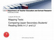 Research paper thumbnail of ALTE 2014: Mapping Tests: Comparing Upper Secondary Students' Reading Skills in L1 and L2