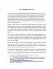 Research paper thumbnail of De la Despenalización