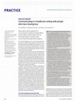 Research paper thumbnail of Communicating in a healthcare setting with people who have hearing loss