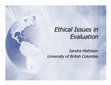 Research paper thumbnail of Ethics in Evaluation