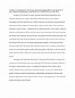 Research paper thumbnail of A Failure to Communicate? The Franco-American Language Barrier and the Role of Inter-cultural Communication in the Work of U.S. NGOs in France, 1914-1919 (James A Barnes Club Conference, 2007-Abstract)