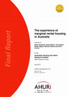 Research paper thumbnail of The experience of marginal rental housing in Australia (AHURI Final Report No. 210 )