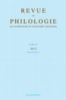 Research paper thumbnail of "Enquête sur le nom latin des Grecs et de la Grèce", Revue de Philologie 86 (2012), 2014, p.  53-75.