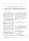 Research paper thumbnail of String Cosmological Models in Five-Dimensional Spacetimes