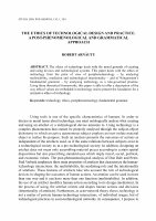 Research paper thumbnail of The Ethics of Technological Design and Practice. A Post-phenomenological and Grammatical Approach