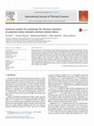 Research paper thumbnail of Statistical models for predicting the thermal resistance of polyester/cotton blended interlock knitted fabrics