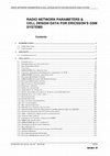 Research paper thumbnail of RADIO NETWORK PARAMETERS & CELL DESIGN DATA FOR ERICSSON'S GSM SYSTEM RADIO NETWORK PARAMETERS & CELL DESIGN DATA FOR ERICSSON'S GSM SYSTEMS Contents