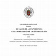 Research paper thumbnail of (2014) El valor de la experiencia en la publicidad de la significación / The Value of Experience in Signification Advertising (abstract) 