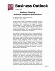 Research paper thumbnail of Academic cheating: An ethics perspective and solutions