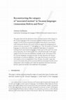 Research paper thumbnail of Reconstructing the category of 'associated motion' in Tacanan languages (Amazonian Bolivia and Peru)