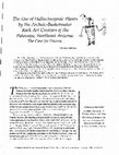 Research paper thumbnail of 1999 The Use of Hallucinogenic Plants by the Archaic-Basketmaker Rock Art Creators of the Palavayu, Northeast Arizona: The Case for Datura. American Indian Rock Art 25: 101-120.