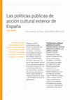 Research paper thumbnail of  Las políticas públicas de acción cultural exterior de España