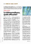 Research paper thumbnail of Guéniat O., Klauser F., 23.5.2013, « La Vidéosurveillance : Quelle Efficacité », l’Hebdo : 86-88