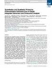 Research paper thumbnail of Quantitative and Qualitative Proteome Characteristics Extracted from In-Depth Integrated Genomics and Proteomics Analysis