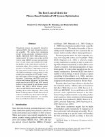 Research paper thumbnail of The best lexical metric for phrase-based statistical MT system optimization