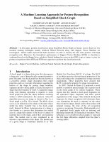 Research paper thumbnail of A machine learning approach for posture recognition based on simplified shock graph