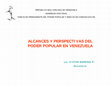 Research paper thumbnail of REPUBLICA BOLIVARIANA DE VENEZUELA ASAMBLEA NACIONAL COMISION PERMANENTE DEL PODER POPULAR Y MEDIOS DE COMUNICACION ALCANCES Y PERSPECTIVAS DEL PODER POPULAR EN VENEZUELA