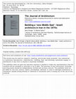 Research paper thumbnail of Building a ‘new Middle East’: Israeli architects in Iran in the 1970s