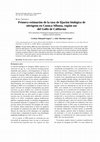 Research paper thumbnail of Primera estimación de la tasa de fijación biológica de nitrógeno en Cuenca Alfonso, región sur del Golfo de California