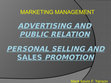 Research paper thumbnail of Marketing Management