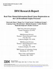 Research paper thumbnail of Real-Time Mutual-Information-Based Linear Registration on the Cell Broadband Engine Processor