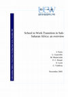 Research paper thumbnail of School-to-Work Transitions in Sub-Saharan Africa: An overview