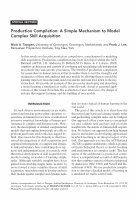 Research paper thumbnail of Production compilation: A simple mechanism to model complex skill acquisition