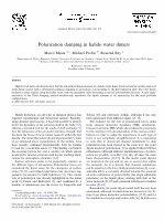 Research paper thumbnail of Polarization damping in halide-water dimers