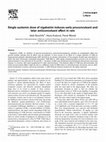 Research paper thumbnail of Single systemic dose of vigabatrin induces early proconvulsant and later anticonvulsant effect in rats