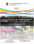 Research paper thumbnail of Percepción de la Comunidad local ante la celebración de un evento deportivo. Caso: Juegos Olímpicos de la Juventud Buenos Aires 2018