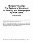 Research paper thumbnail of Historic Timeline: The Capture of Movement in Painting and Photography By Rick Doble