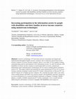 Research paper thumbnail of Increasing participation in the information society by people with disabilities and their families in lower-income countries using mainstream technologies