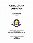 Research paper thumbnail of Tugas Hukum Islam KEMULIAAN JABATAN