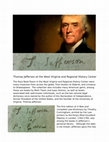 Research paper thumbnail of Thomas Jefferson at the West Virginia and Regional History Center