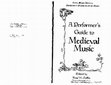 Research paper thumbnail of “Motet and Cantilena,” in A Performer's Guide to Medieval Music