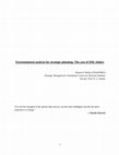 Research paper thumbnail of Environmental analysis for strategic planning: The case of IIM, Indore Brijesh K Mishra (2014FPM02) Strategic Management: Foundation Course for Doctoral Students Faculty