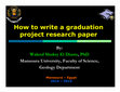 Research paper thumbnail of How to write a graduation  project research paper