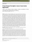 Research paper thumbnail of Using strategic foresight to assess conservation opportunity