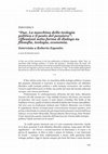 Research paper thumbnail of "Due. La macchina della teologia politica e il posto del pensiero": riflessioni sotto forma di dialogo su filosofia, teologia, economia. Intervista a Roberto Esposito