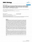 Research paper thumbnail of The relative ages of ectomycorrhizal mushrooms and their plant hosts estimated using Bayesian relaxed molecular clock analyses