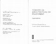 Research paper thumbnail of Henri Lefebvre, Toward an Architecture of Enjoyment (Table of Contents)